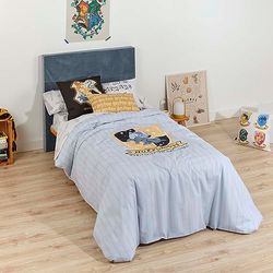 Belum Harry Potter dekbedovertrek met knopen, 100% katoen, model Huffelpuff Sweet voor een bed van 90 cm breed (155 x 220 cm)