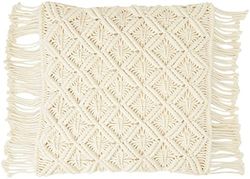 Mood collection Cojín estándar Estampado de macramé, 45 x 45 cm, Poliéster, Crudo, Talla única