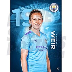 Manchester City WFC 2019/20 Caroline Weir Player A3 fotbollsaffisch/tryck/väggkonst – officiellt licensierad produkt