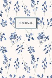 Bullet Journal: Blue Floral Design | 6" x 9", 200 Pages, Matte Cover