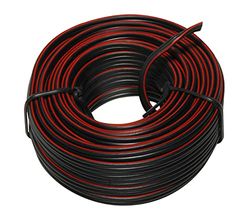 HiFi zachte draad, 10 m, 2 x 0,75 mm², zwart/rood