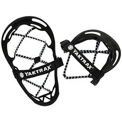 Yaktrax Pro Heavy Duty tractie wandelschoenplaatjes, duurzame rubberen band en sterke 1,4 mm roestvrijstalen spoelen, biedt tractie in ijs en sneeuw, zilver, klein, VK 5-8