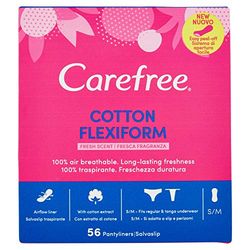 Carefree Flexiform Pantyliners Aroma fresco, branco, conjunto de 58