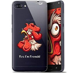 Caseink fodral för ASUS Zenfone 4 Max Plus/Pro ZC554KL (5,5) HD gel [ ny kollektion - mjuk - stötskyddad - tryckt i Frankrike] I'm French Coq