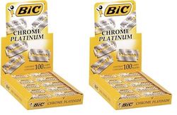 BIC Chrome Platinum Double Edge Safety Razor Disposable Single Blades (200 Pack)