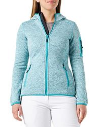 CMP Giacca in Pile Mélange Knit Tech Con Cappuccio Fleece voor dames