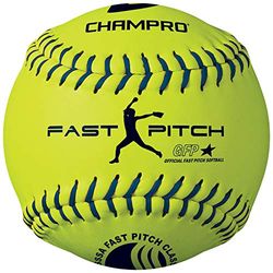 CHAMPRO Sintetica USSSA Fast Pitch Ball, giallo ottico, 12 pollici (confezione da 12)