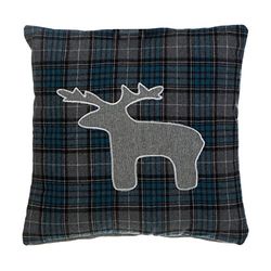 Premier Housewares Heritage Stag Cushion - Blue