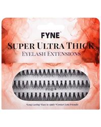 FYNE Super Ultra Thick Individual Eyelashes - 60 Long Individual Eyelash Clusters, 12mm Ultra Thick Natural Lashes - Volume Cluster Lashes - Durable False Eyelash Extensions - 1 Pack of Lashes