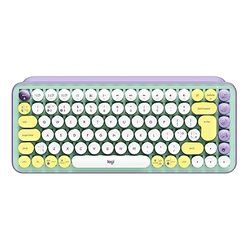 Logitech POP Keys Mechanical Wireless Keyboard with Adjustable Emoji Keys US QWERTY Layout - Daydream