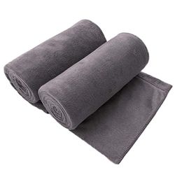 JML - Set di asciugamani da bagno in microfibra, misura grande, 6 pezzi, 68,6 x 139,7 cm, extra assorbenti, ad asciugatura rapida e antibatterici, multiuso, per bagno, sport, yoga Grigio