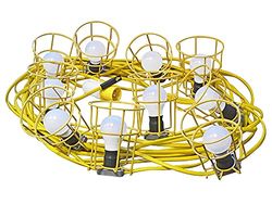 Faithfull FPPSLFESTLED Festoon Lights Low Energy 22M 10 LED Bulbs 110V