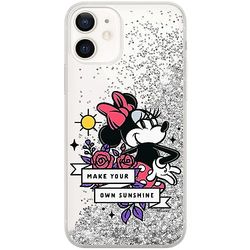 ERT GROUP Funda para teléfono móvil Apple iPhone 12 Mini Original y con Licencia Oficial de Disney con diseño Minnie 073, con Efecto desbordante de Purpurina