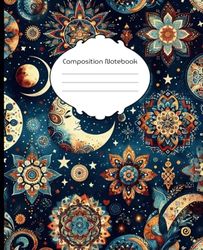 Cosmic Boheme Composition Notebook - "Cosmic Canvas": 7.5" X 9.25" - College Ruled - 200 pages (100 sheets) - Astrology-Inspired Journal for Dreamers and Star Gazers