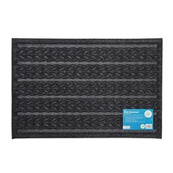 JVL Capuz com design de malha ecológico para porta, cabo, carvão, 40 x 60 cm, cinzento escuro