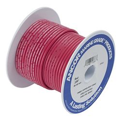 Ancor TINNED Copper WIRE 0AWG (53MM²) Red 100FT DAN-1091 Other, Multicolor, One Size