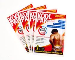 Koolpak Adhesive Dual Action Heat Patches - Pack of 4 - Deep Heat Therapy, Muscle Pain Relief Patches