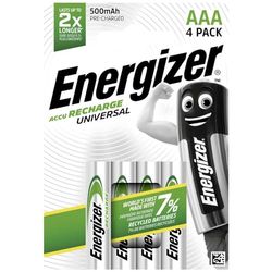 Energizer - Recarregáveis, pack de 4 pilhas AAA 500 mAh, pré-carregada, para dispositivos de uso frequente e centenas de recargas, sem sulfatação