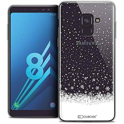 Caseink fodral för Samsung Galaxy A8 (2018) A530 (5.6) fodral [kristallgel HD mönster julkollektion 2017 snöflingor design - mjuk - ultratunn - tryckt i Frankrike]