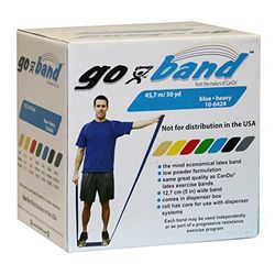 Trainingsband / Gymnastikband, Länge 45 m, CanDo® Go-Band, blau (schwer)