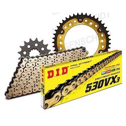 Kettingset DID Stealth 530VX3 / 116 klinkslot goud voor Honda CBR RR Fireblade SP SA ABS 1000 cc Bj. 2008-2016