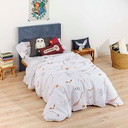 BELUM | Duvet Cover with Buttons 100% Cotton Model Hogwarts Nordic for Bed 105 (180x240 cm); Lightweight and Comfortable Duvet Cover; Duvet Cover Official licenses