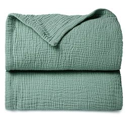 Lulu moon Couverture en Mousseline Bébé - Couverture Respirante Bébé Nouveau-né, Couverture Rampante Douce, Couvertures en Mousseline pour Tout-Petits Filles Garçons 120x120cm (Brun Clair)