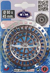S&M Large Plastic Kitchen Sink/Bathroom Drain Grid Chrome Finish Ø80 x 45mm