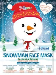 7th Heaven Winter Wonderland Snowman Face Mask, Hydrating Face Mask for Sensitive Skin, For Children Age 8+, Cruelty Free Sheet Masks - Genuine 7th Heaven Face Masks Skincare