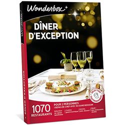 Wonderbox – Coffret cadeau - DÎNER D'EXCEPTION – plus de 1.070 restaurants gastronomiques renommés, labellisés ou étoilés pour 2 personnes