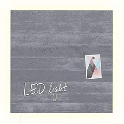 SIGEL GL403 Lavagna magnetica in vetro premium, superficie lucida, 48 x 48 cm, con LED, montaggio facile, grigio, Artverum