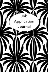 Job Application Journal | Capture Job Search Details: Black Palms on White