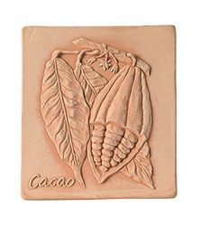 PANNELLO A MURO"CACAO" IN TERRACOTTA FATTO A MANO ; ALTEZZA CM. 20, LARGHEZZA CM. 18.