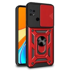Cool Hard Ring Case for Xiaomi Redmi 9C / 10A Red