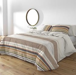 BOHEME Wanda Dekbedovertrek voor bed 90 cm - 150 x 220 cm, 100% katoen, sluiting met drukknopen