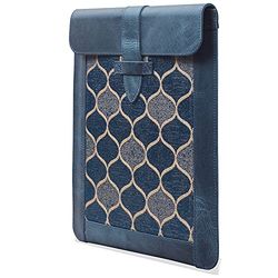 Londo OTTO473 iPad Pro 11 Inch Case - Genuine Top Grain Leather Case with Woven Garment Design for iPad Pro (2018-2020)/iPad Air (2020)/ iPad 2021 - Compatible with All 11 Inch Android Tablets - Blue