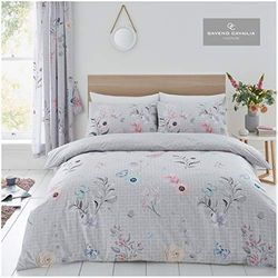 Gaveno Cavailia blommigt täcke täcke täcke sängkläder set med kuddfodral, vändbart, polybomull King Natural Florence