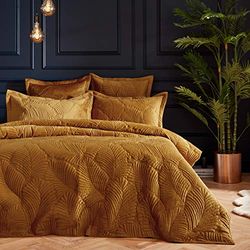 Paoletti Palmeria quiltat Super King påslakanset polyester, guld