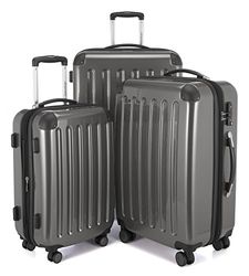 HAUPTSTADTKOFFER - Alex - Ensemble de 3 Valises Rigides Titan Brillant, TSA, (S, M & L), 235 litres