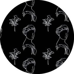 Bonateks, Ronde digitaal bedrukte muismat, antislip onderkant, voor kantoor en thuis, diameter: 22 cm