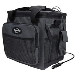 Koolatron 25L Cool Bag Soft & Hard Sided Insulated Cooler Thermal Bag for Food & Drink Keeps Items Warm or Cold Ideal for Picnics Camping Travel Fishing Outdoor Activities, Black