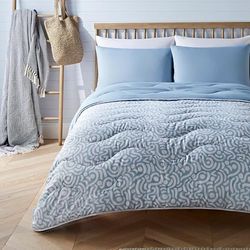 Night Lark Coverless Duvet King Size 6 Tog Spring Summer - Abstract Waves. Supersoft, Cosy & Lightweight Quilt. Machine Washable & Quick Drying, All in One Reversible Comforter Pillowcase Set