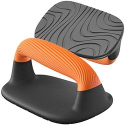 Kipika Push-up bars, push-ups stands, anti-slip zachte plastic push-up handgrepen, onderkant anti-slip pad, krachttraining apparatuur, perfect voor vloertraining, zwart en oranje