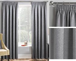 Enhanced Living Matrice Tende, Tessuto Poliestere, Grigio, Argento, W 66" x L 90" (2 Panels)