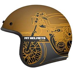 MT HELMETS LE MANS 2 SV CAFE RACER B9 MATT GOLD S