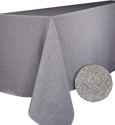 CALITEX 3372360502904 Toalha de mesa retangular de poliéster, poliéster, cinzento, 300 x 150 cm