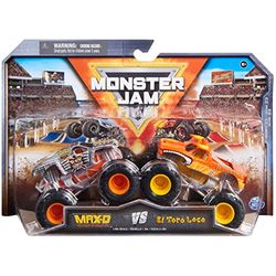 Monster Jam - Confezione da due originali con Max-D e EL Toro Loco – Autentici Monster Trucks in scala 1:64