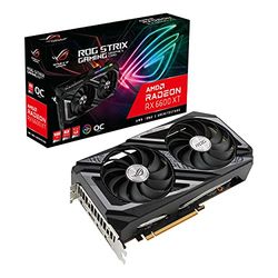 Asus ROG Strix AMD Radeon RX 6600 XT OC Edition Scheda Grafica, AMD RDNA 2, PCIe 4.0, 8GB GDDR6, HDMI 2.1, DisplayPort 1.4a, Ventole Axial Tech, Super Alloy Power II, GPU Tweak II, Nero