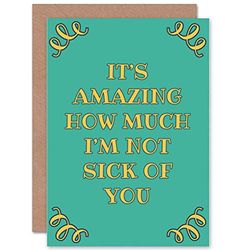 Wee Blue Coo CARD GREETING ROMANCE VALENTINE AMAZING LOVE SICK FUNNY