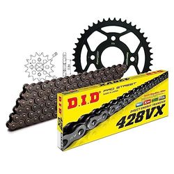 Kettingset DID staal 428VX / 130 klinkslot voor Yamaha TZR 125 cc bj. 1987-1992